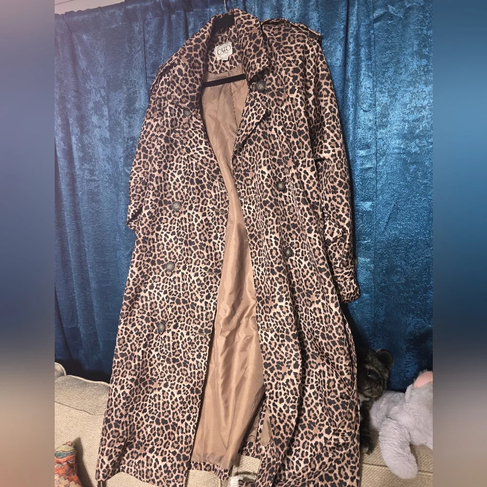Cato Leopard Print Trench Coat - Picture 5 of 10